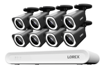 Lorex Connect V Series 4K 8-Channel Wired NVR System with V3 4K PoE Bullet Cameras - 1TB