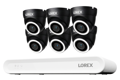Lorex Connect V Series 4K 8-Channel Wired NVR System with V3 4K PoE Turret Cameras - 1TB