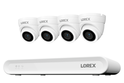 Lorex Connect V Series 4K 8-Channel Wired NVR System with V3 4K PoE Turret Cameras - 1TB