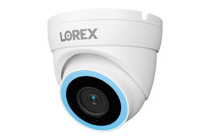 Lorex Connect V5 4K PoE Turret Cameras with Color Smart Security Lighting - White/Black