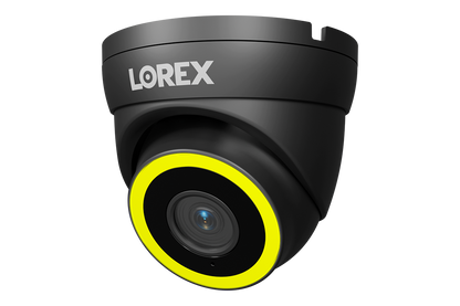 Lorex Connect V5 4K PoE Turret Cameras with Color Smart Security Lighting - White/Black