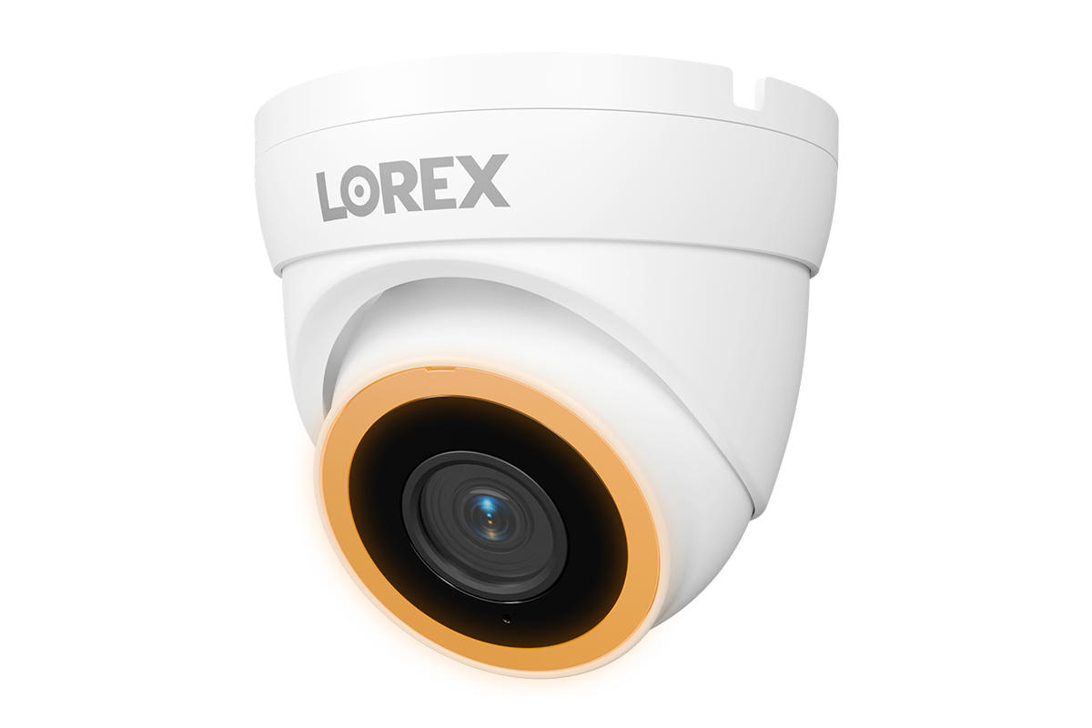 Lorex Connect V7 4K PoE Turret Camera with Color Night IQ+ - White/Black