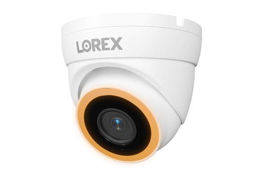 Lorex Connect V7 4K PoE Turret Camera with Color Night IQ+ - White/Black