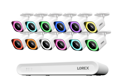 Lorex Connect V Series 4K 16-Channel Wired NVR System with V7 4K PoE Bullet Cameras - 2TB