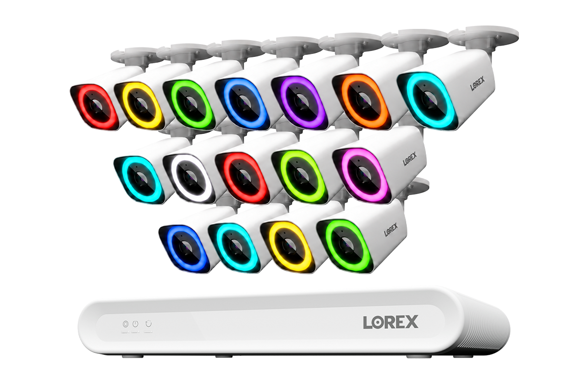Lorex Connect V Series 4K 16-Channel Wired NVR System with V7 4K PoE Bullet Cameras - 2TB