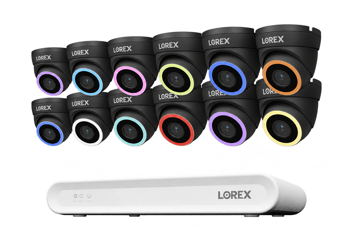 Lorex Connect V Series 4K 16-Channel Wired NVR System with V7 4K PoE Turret Cameras - 2TB