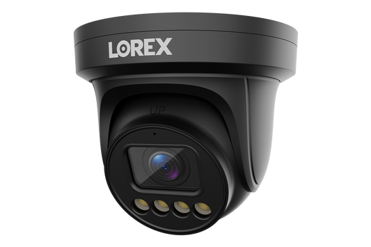 Lorex Connect X3 4K Motorized Varifocal PoE Turret Camera with Active Deterrence - Black/White