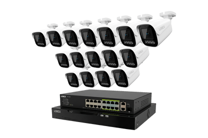 Lorex Connect X Series 4K 32-Channel Wired NVR System with X3 Bullet Security Cameras - 8TB