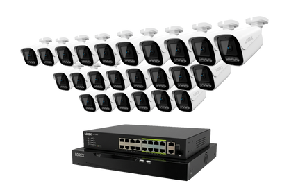 Lorex Connect X Series 4K 32-Channel Wired NVR System with X3 Bullet Security Cameras - 8TB