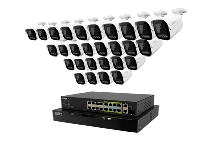 Lorex Connect X Series 4K 32-Channel Wired NVR System with X3 Bullet Security Cameras - 8TB
