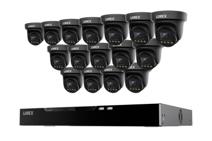 Lorex Connect X Series 4K 16-Channel Wired NVR System with X3 Turret Security Cameras - 4TB