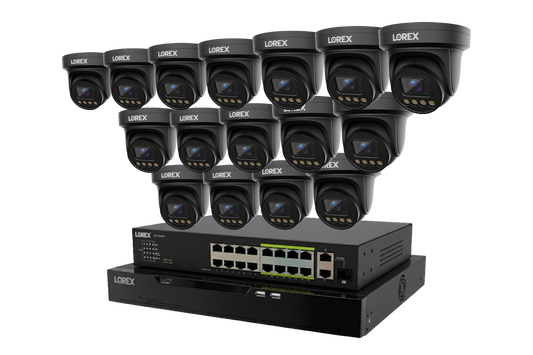 Lorex Connect X Series 4K 32-Channel Wired NVR System with X3 Turret Security Cameras - 8TB