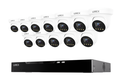 Lorex Connect X Series 4K 16-Channel Wired NVR System with X3 Turret Security Cameras - 4TB