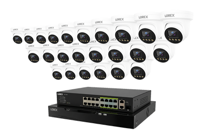 Lorex Connect X Series 4K 32-Channel Wired NVR System with X3 Turret Security Cameras - 8TB