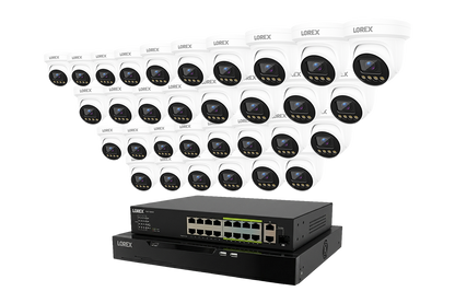 Lorex Connect X Series 4K 32-Channel Wired NVR System with X3 Turret Security Cameras - 8TB
