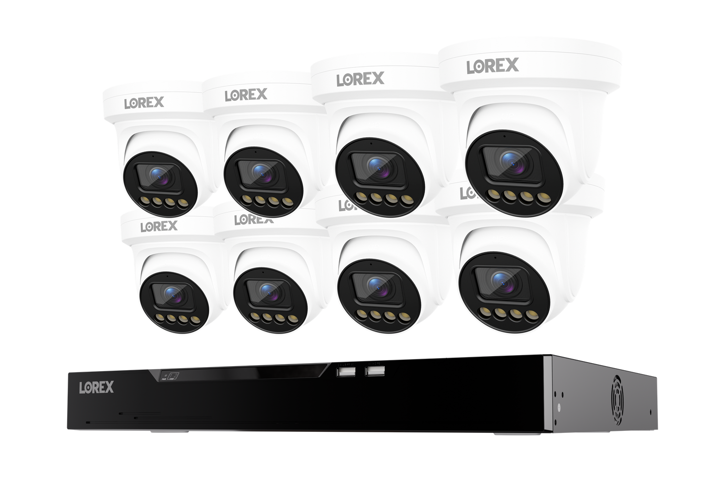 Lorex Connect X Series 4K 16-Channel Wired NVR System with X3 Turret Security Cameras - 4TB