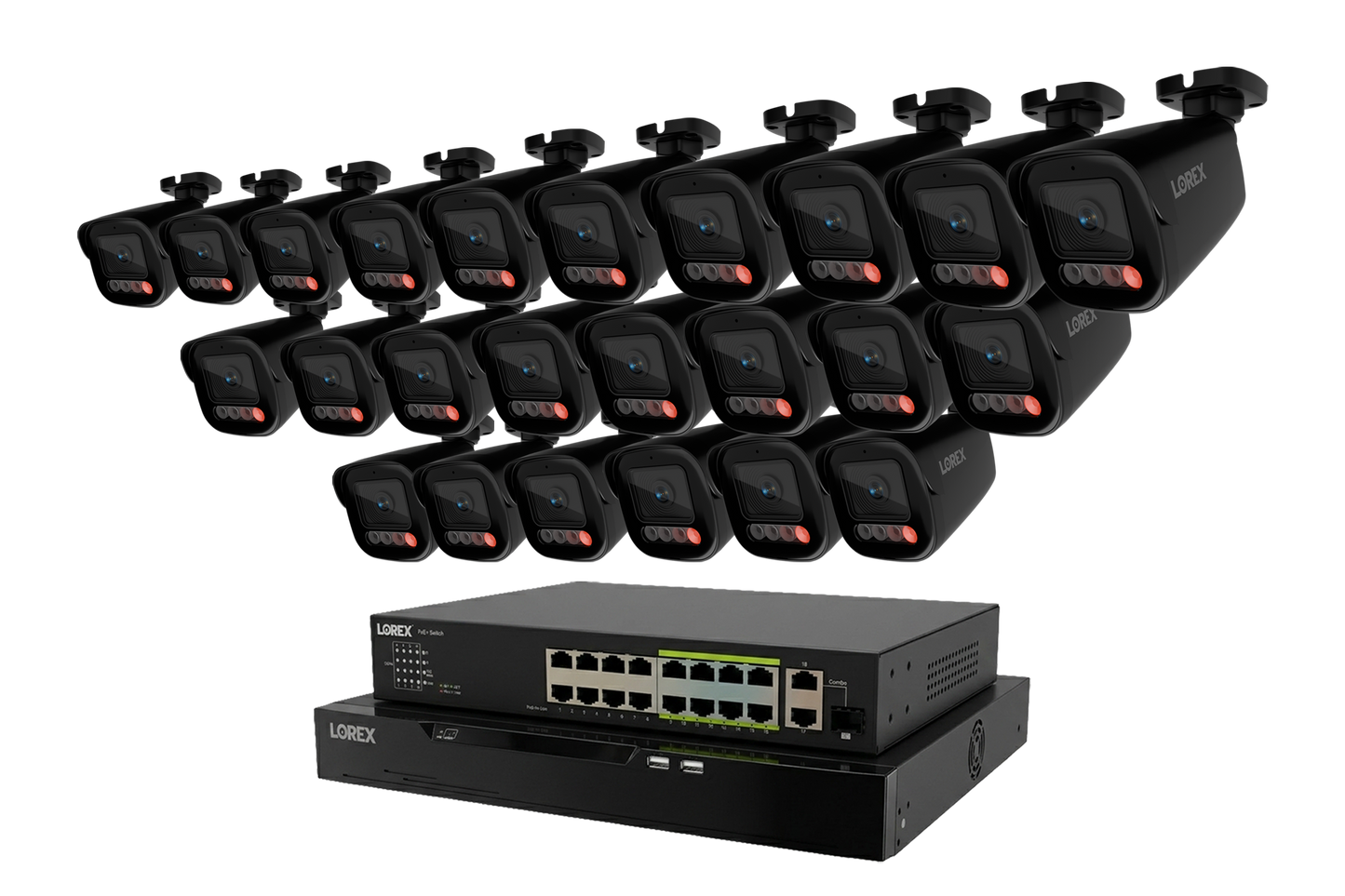 Lorex Connect X Series 4K 32-Channel Wired NVR System with X5 Bullet Security Cameras - 8TB