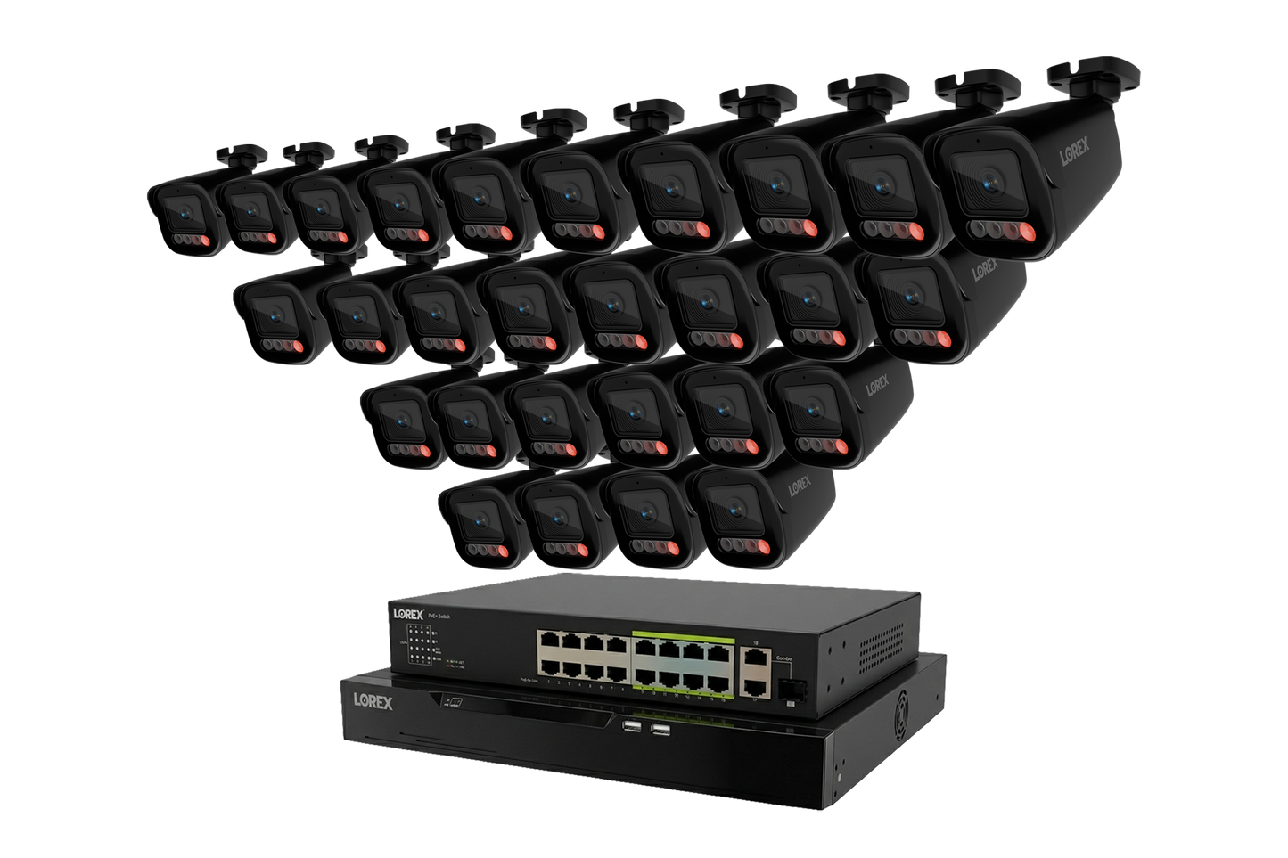 Lorex Connect X Series 4K 32-Channel Wired NVR System with X5 Bullet Security Cameras - 8TB