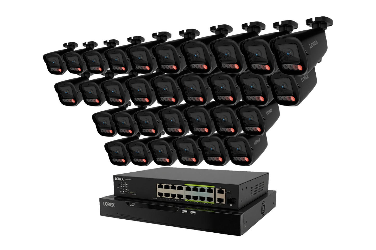 Lorex Connect X Series 4K 32-Channel Wired NVR System with X5 Bullet Security Cameras - 8TB