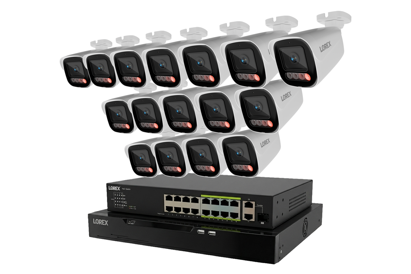 Lorex Connect X Series 4K 32-Channel Wired NVR System with X5 Bullet Security Cameras - 8TB