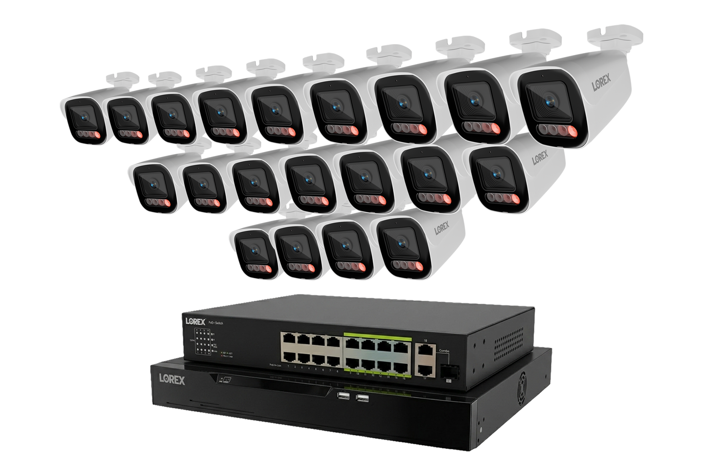 Lorex Connect X Series 4K 32-Channel Wired NVR System with X5 Bullet Security Cameras - 8TB