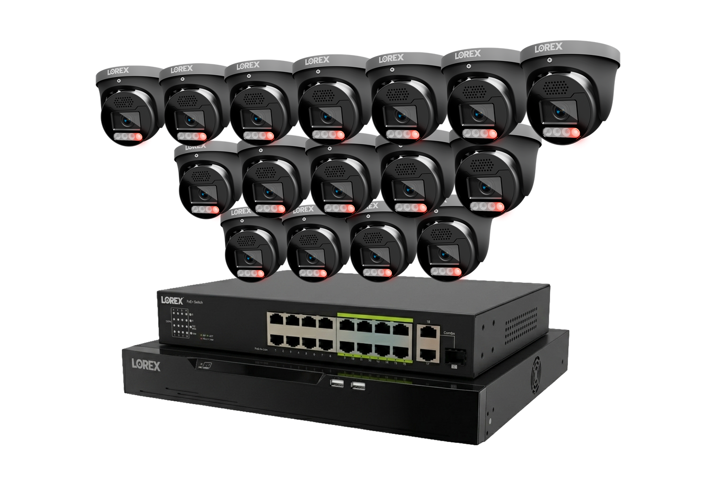 Lorex Connect X Series 4K 32-Channel Wired NVR System with X5 Turret Security Cameras - 8TB