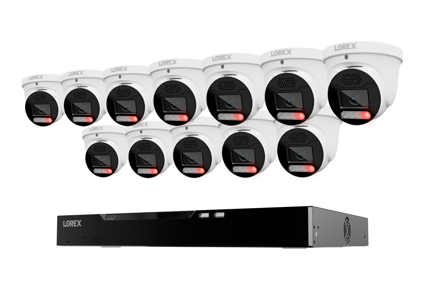 Lorex Connect X Series 4K 16-Channel Wired NVR System with X5 Turret Security Cameras - 4TB