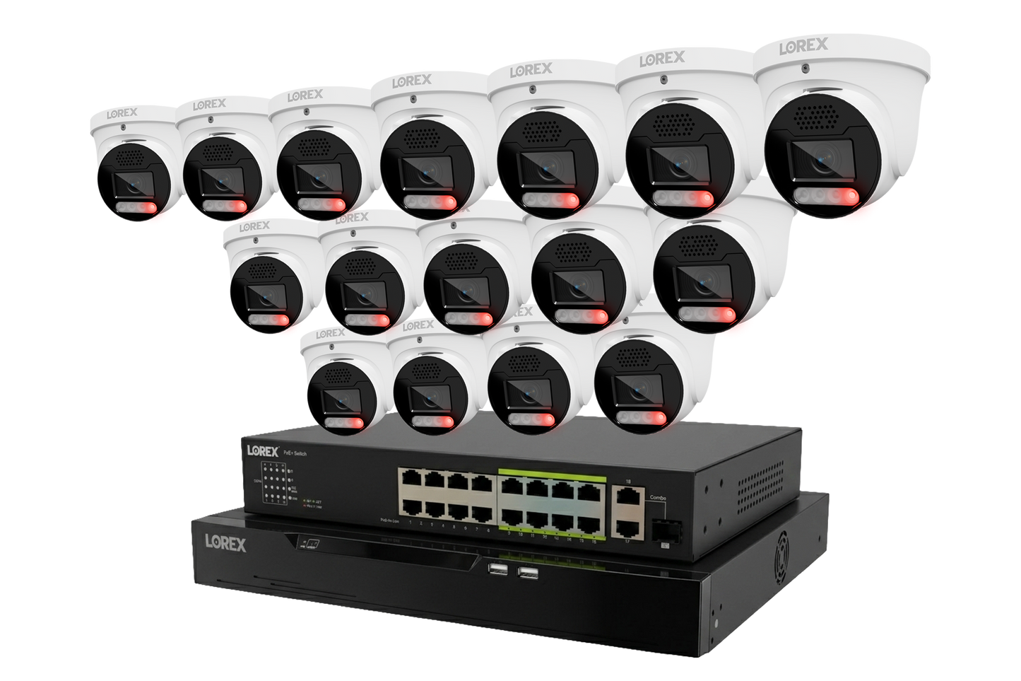 Lorex Connect X Series 4K 32-Channel Wired NVR System with X5 Turret Security Cameras - 8TB