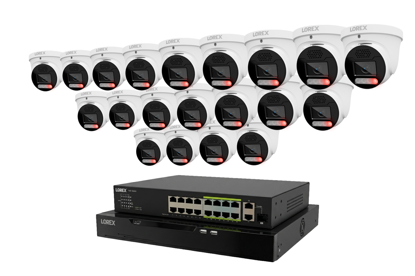 Lorex Connect X Series 4K 32-Channel Wired NVR System with X5 Turret Security Cameras - 8TB
