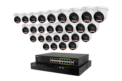 Lorex Connect X Series 4K 32-Channel Wired NVR System with X5 Turret Security Cameras - 8TB