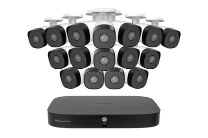 Lorex Fusion Series 4K 20 Camera Capable (16 Wired + 4 Fusion Wi-Fi) 2TB DVR Wired System with 1080p Analog (CVI) Bullet Security Cameras