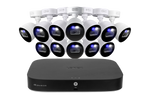 Lorex Classic Fusion 4K 20-Channel (16 Wired + 4 Wi-Fi) 1TB Wired DVR System with Active Deterrence Bullet Cameras