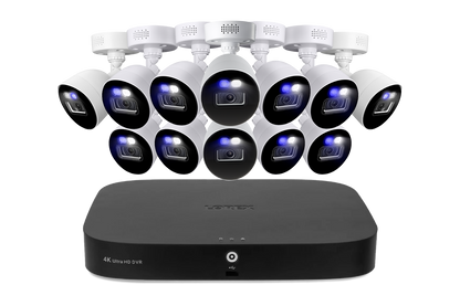 Lorex Classic Fusion 4K 20-Channel (16 Wired + 4 Wi-Fi) 1TB Wired DVR System with Active Deterrence Bullet Cameras