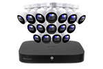 Lorex Classic Fusion 4K 20-Channel (16 Wired + 4 Wi-Fi) 1TB Wired DVR System with Active Deterrence Bullet Cameras