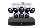 Lorex Classic Fusion 4K 20-Channel (16 Wired + 4 Wi-Fi) 1TB Wired DVR System with Active Deterrence Bullet Cameras