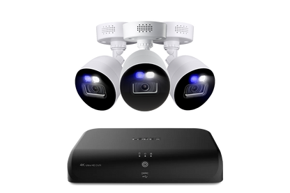 Lorex Classic Fusion 4K 12-Channel (8 Wired + 4 Wi-Fi) 1TB Wired DVR System with Active Deterrence Bullet Cameras