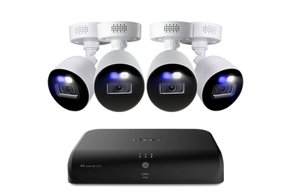 Lorex Classic Fusion 4K 12-Channel (8 Wired + 4 Wi-Fi) 1TB Wired DVR System with Active Deterrence Bullet Cameras