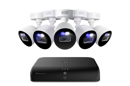 Lorex Classic Fusion 4K 12-Channel (8 Wired + 4 Wi-Fi) 1TB Wired DVR System with Active Deterrence Bullet Cameras