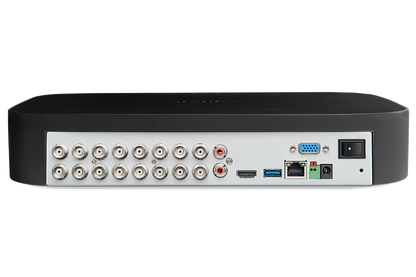 Lorex 4K 20 Camera Capable (16 Wired and 4 Wi-Fi) 2TB Wired DVR System with Sixteen Smart Deterrence CVI Wired Bullet Cameras