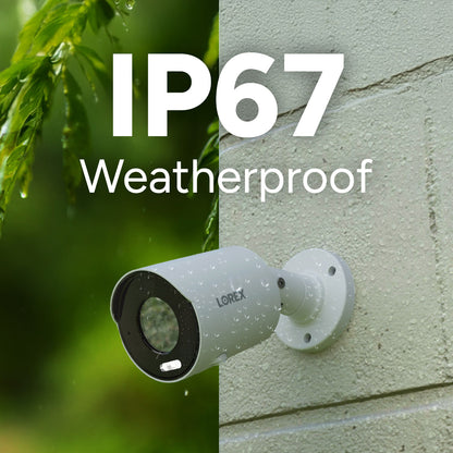 Lorex Connect 4K 8 Camera Capable 1TB Wired NVR System with 4K IP Bullet Security Cameras