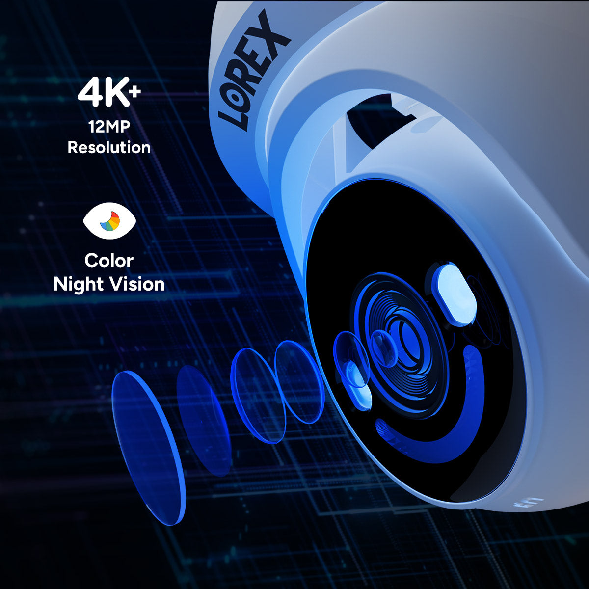 Lorex Classic 2TB NVR with Six 4K+ Turret Cameras & Two Dual Lens 4K Cameras