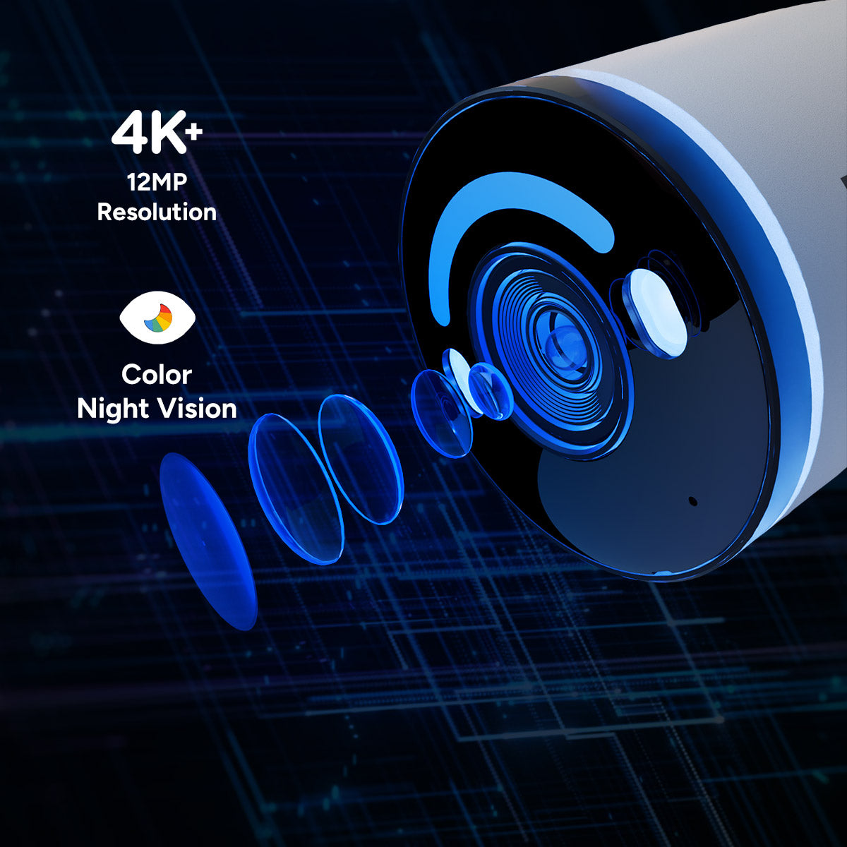 Lorex Classic 4K+ 12MP 16 Channel 2TB Wired NVR System with Smart Security Lighting Bullet IP Cameras