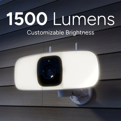 Lorex Connect 2K Floodlight Wi-Fi Security Camera with App Controlled Horizontal Pan