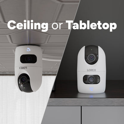 Lorex Connect 2K Dual-Lens Indoor Pan-Tilt Wi-Fi Camera