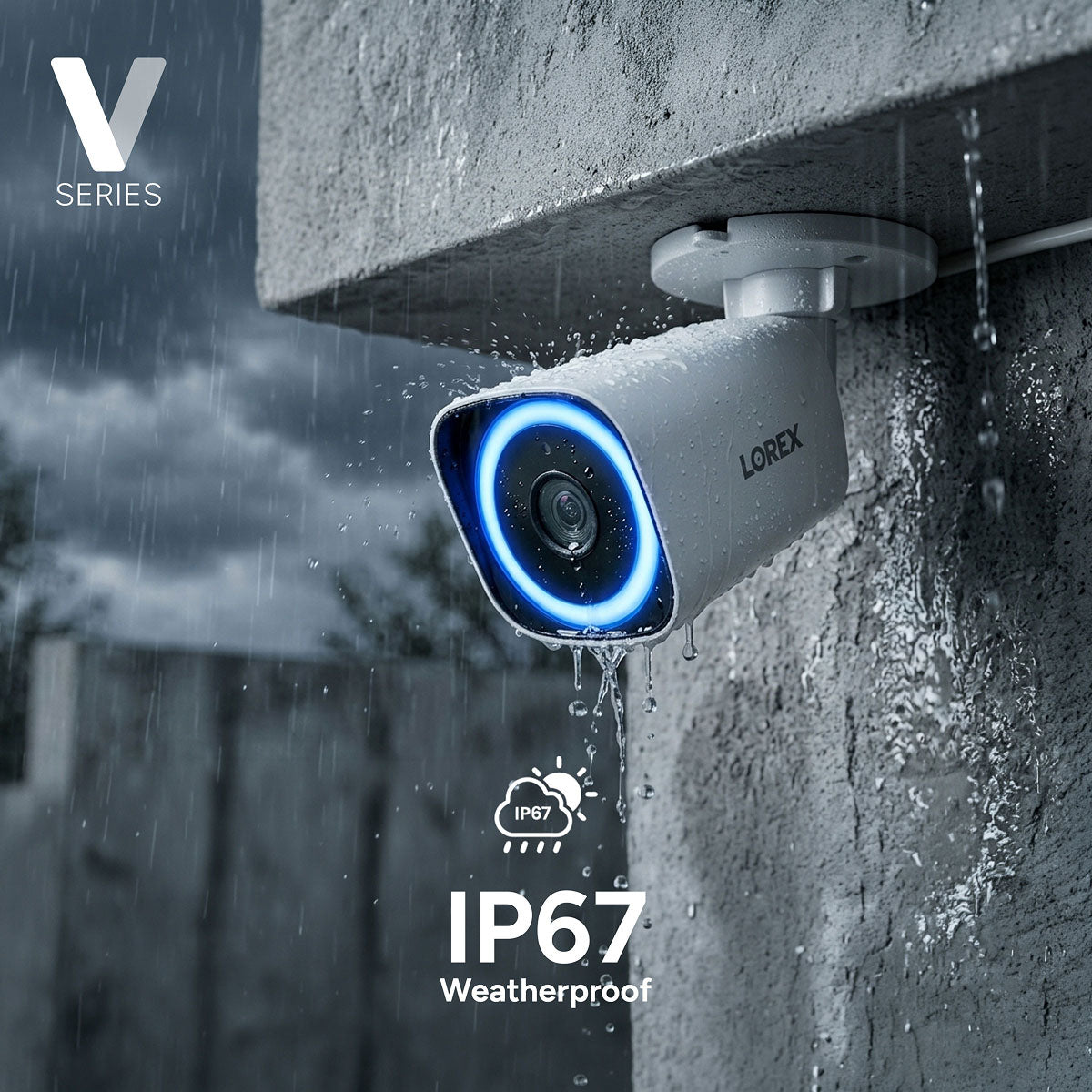Lorex Connect V7 4K PoE Bullet Camera with Color Night IQ+ - White/Black