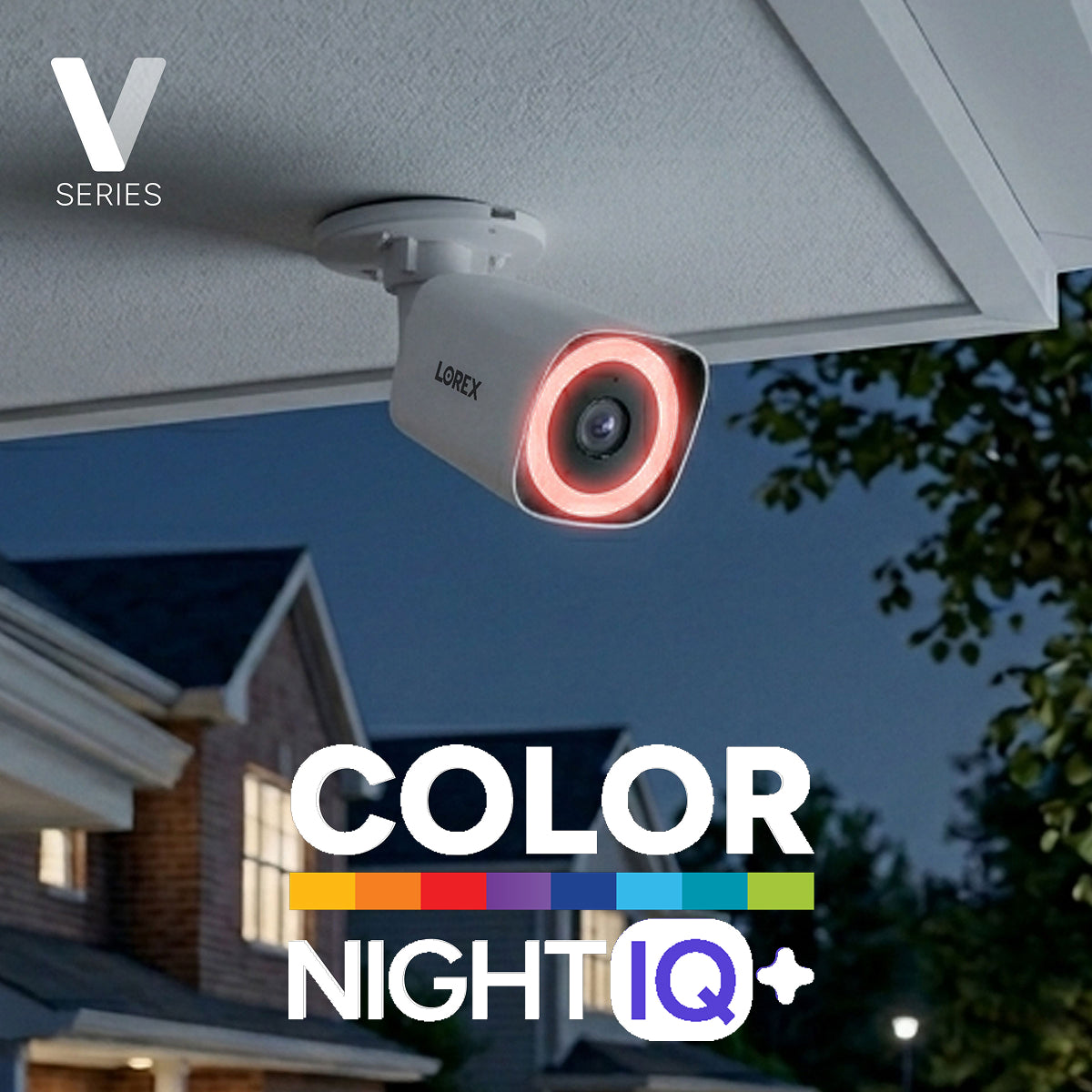 Lorex Connect V7 4K PoE Bullet Camera with Color Night IQ+ - White/Black