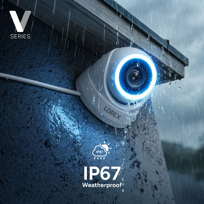 Lorex Connect V7 4K PoE Turret Camera with Color Night IQ+ - White/Black