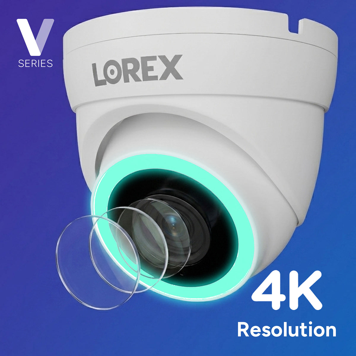 Lorex Connect (New App) | V-Series | 8Ch 4K NVR System | 3 V5 Dome PoE Cameras