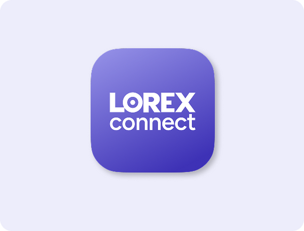 Lorex Connect App Icon on light purple background