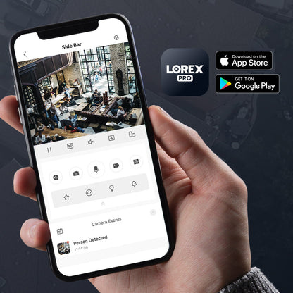 Lorex 4K 4TB Wired NVR System with Five Nocturnal 3 Bullet Cameras, Four Nocturnal 3 Turret Cameras and Two 4K Pan-Tilt-Zoom Cameras